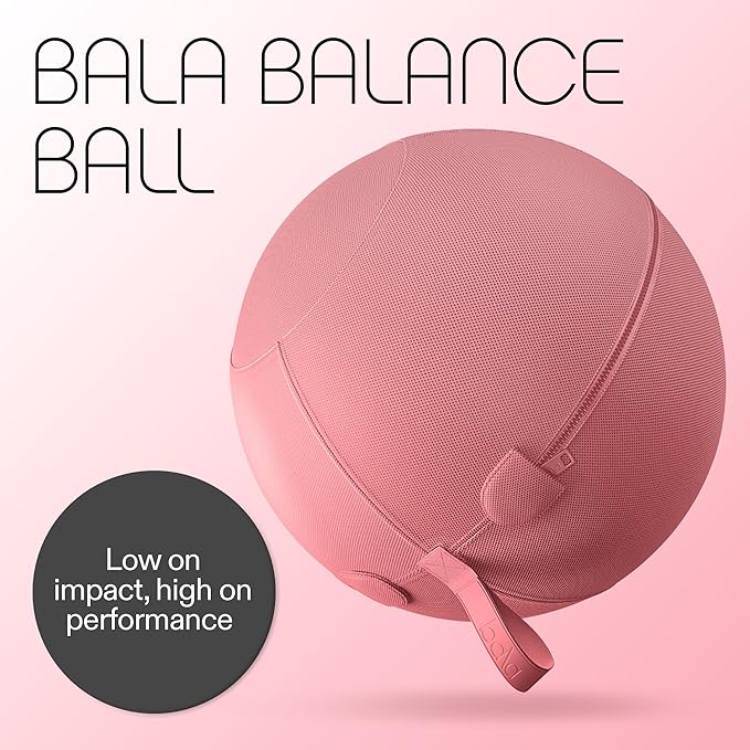Bala Balance Ball - Exercise Ball Chair for Yoga, Pilates, Barre, Core Strengthening & Physical Therapy - Women's Gym Equipment & Workout Accessories