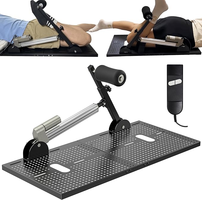 Electric Prone Knee Exerciser with Smart Remote Control for Knee Replacement Recovery Aids Kit Knee Therapy Exercise Strengthening Equipment for ACL PCL MCL,Gender-Neutral(Left/Right Leg Compatible)2