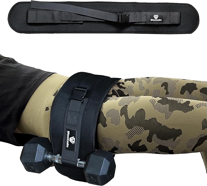 Hip Thrust Belt, Fully Upgraded Hip Thrust Belt for Dumbbells, More Comfortable Hip Thrust Belt, Home Gym Hip Thrust Belt with Wider and Longer Anti-Slip Pads.