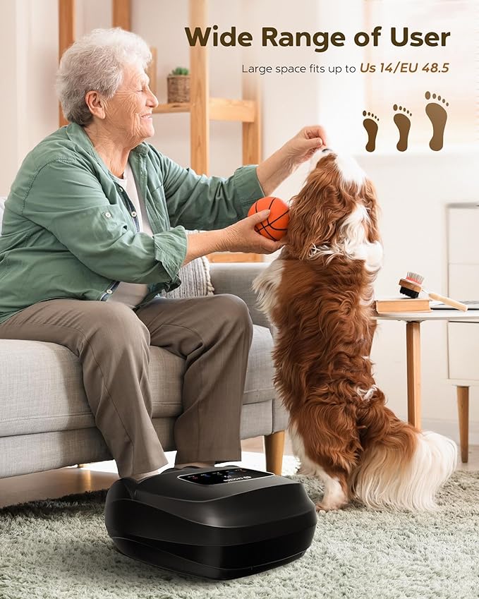 Foot Massager Machine with Heat, Shiatsu Foot Massager with Remote, 2026 Upgraded Deep Kneading, for Plantar Fasciitis, Neuropathy, Birthday Gifts for Women Mom Men Dad, Up to Foot Size 14