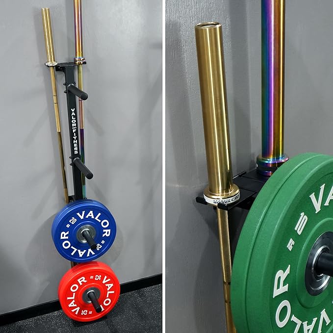 Valor Fitness Wall Mounted Weight Plate Storage Holder/Rack for Bumper Plates and Olympic Weight Plates