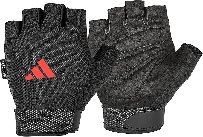 adidas Essential Training & Weightlifting Gloves, Fingerless Workout Gloves