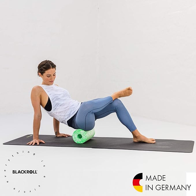 BLACKROLL - MED or MED 45 Foam Roller, Ideal for Myofascial Trigger Point Release and Back Massage, for Yoga, Exercise, Pilates, and Home Gym Workouts and Muscle Recovery, White/Green