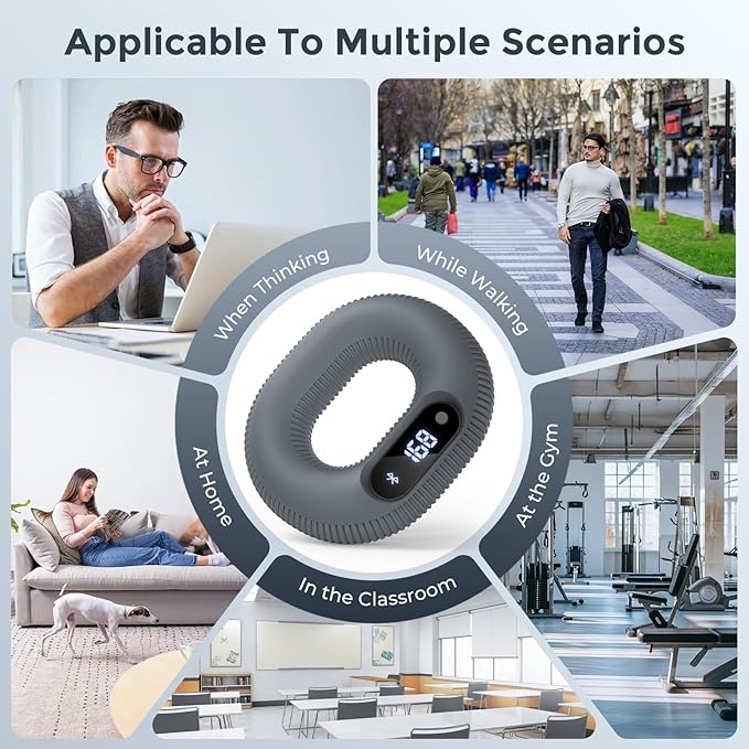 Smart Grip Strength Trainer with Bluetooth APP - Squeeze to Play Games & Scroll TikTok Hands-Free, Soft Silicone, Portable Hand Exercise for Strength, Stress Relief & Rehab