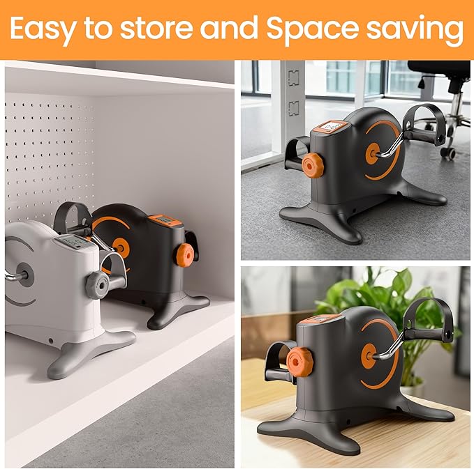 MOMODA Pedal Exerciser Under Desk Exercise Bike for Leg and Arm Cycling and Recovery Exercise
