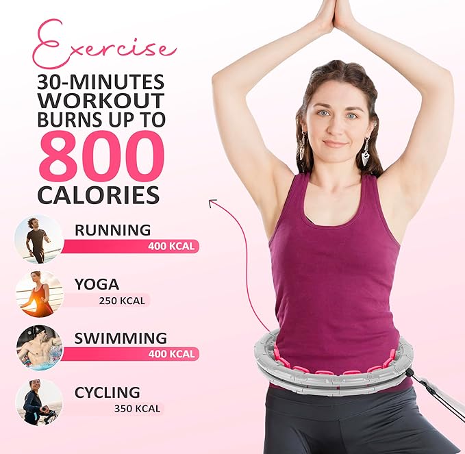 Experience Fitness Excellence with Our Infinity Hoop Plus Size – Weighted Hula Hoop for Weight Loss – Hula Hoop Exercise Ring with ABS and Quality Wheels – for All the Sizes and Levels