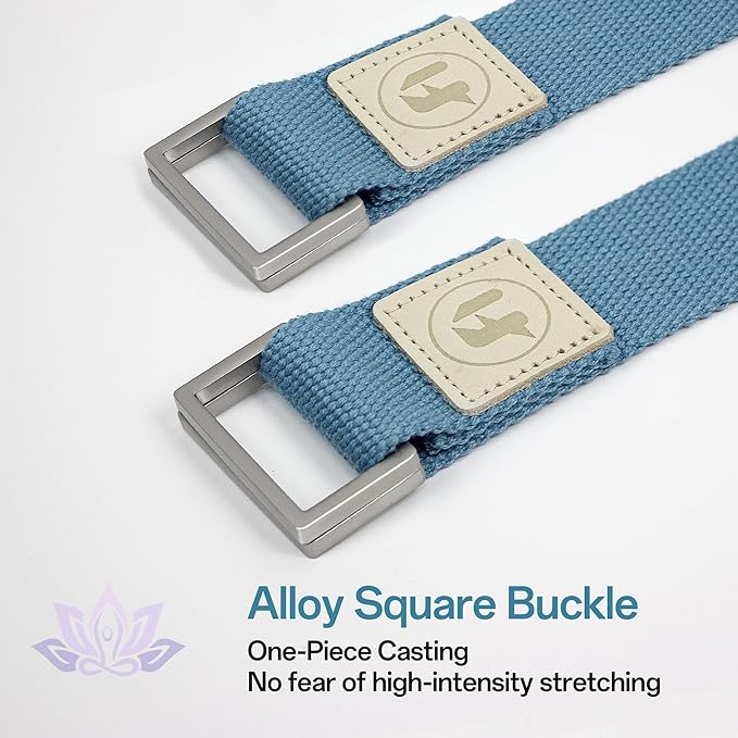 Yoga Straps 1.8M or 2.5M, Durable Cotton Yoga Straps for Stretching, Adjustable Yoga Belt Strap for Yoga, Dance, Gym Workouts