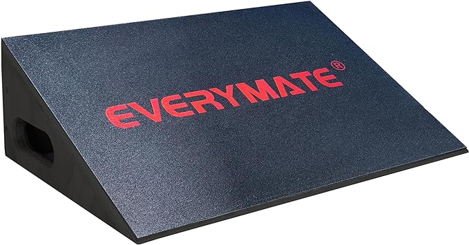 EVERYMATE Heavy-Duty Wooden Slant Boards for Exercise & Calf Stretch – 19.7" Wide Incline Board for Squats, Non-Slip Surface, Fixed 25° Angle for Strength & Flexibility Training, 1200 lbs Capacity