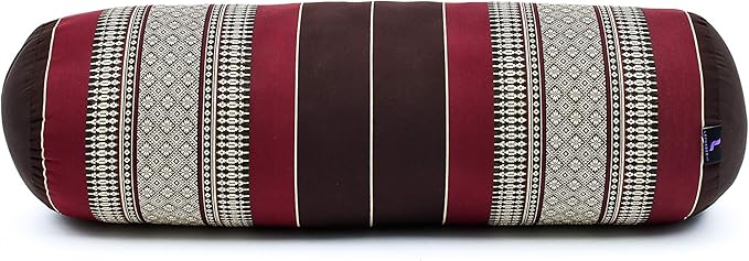 Leewadee Yoga Bolster - Standard Size – Large Meditation Cushion, Tube Pillow for Comfortable Reading, Pilates Equipment, Kapok Filling, 24 x 10 x 10 inches