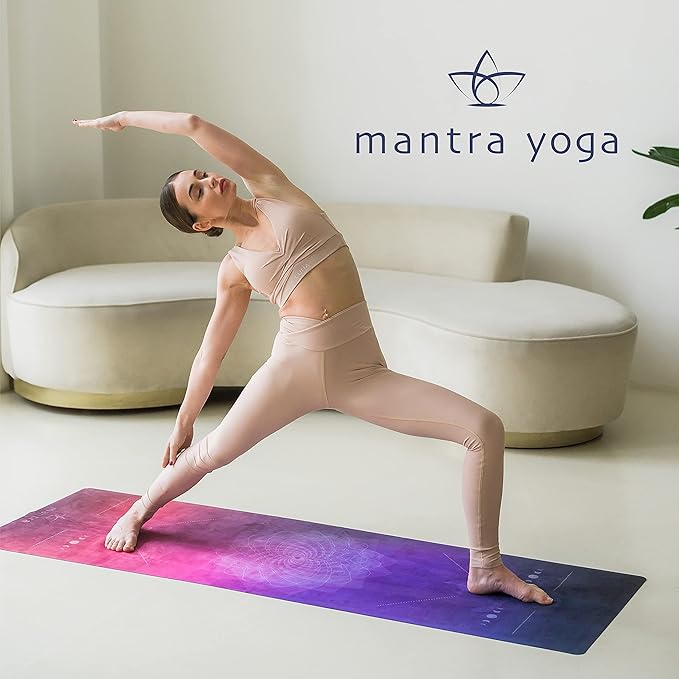 Mantra Yoga Travel PRO 1.5mm with Knee Pad - Foldable Fitness & Exercise Mat with Bag | Lightweight, Compact & Eco-Friendly | Non-Slip & Washable | For All Types of Yoga | 72" L x 24" W | 2.6 lbs