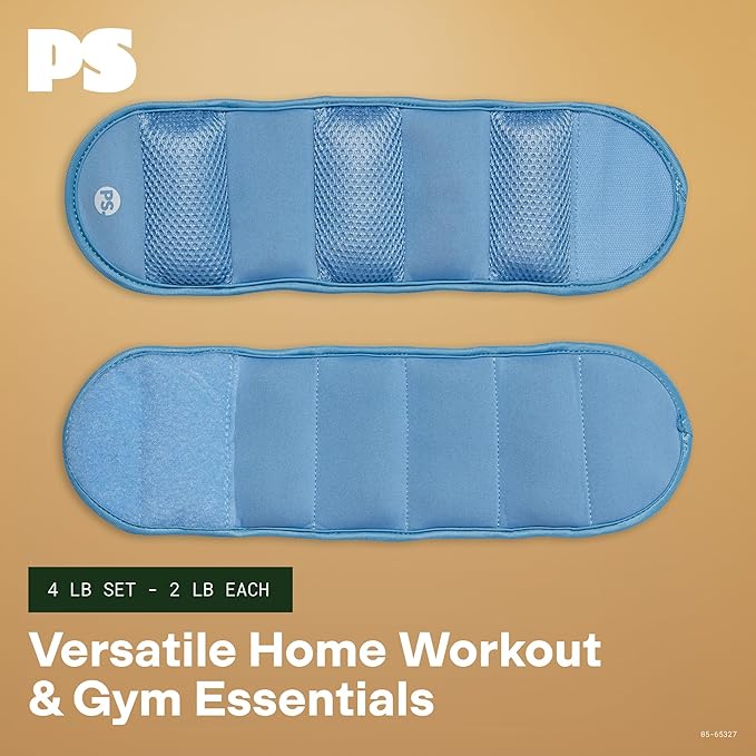 POPSUGAR Soft Wrist and Ankle Weights, Wearable Weights, Strengthens, Tones & Sculpts, Adjustable Ankle Weights for Work from Home Fitness, Gym Accessories for Women & Men