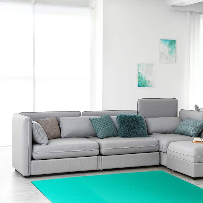 We Sell Mats 3/8" Thick Multipurpose EVA Foam Exercise Floor Mat, Interlocking Tiles, Anti-Fatigue for Home or Gym