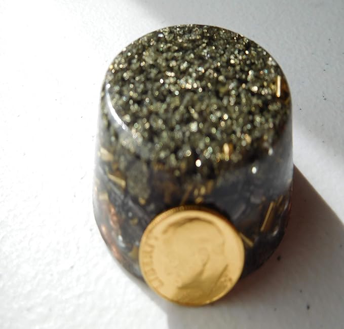 Pyrite Orgone Generator Energy Accumulator 528Hz/7.83Hz/Advance Harmonics Many Beautiful Ingredients and Colors!! (Pyrite)
