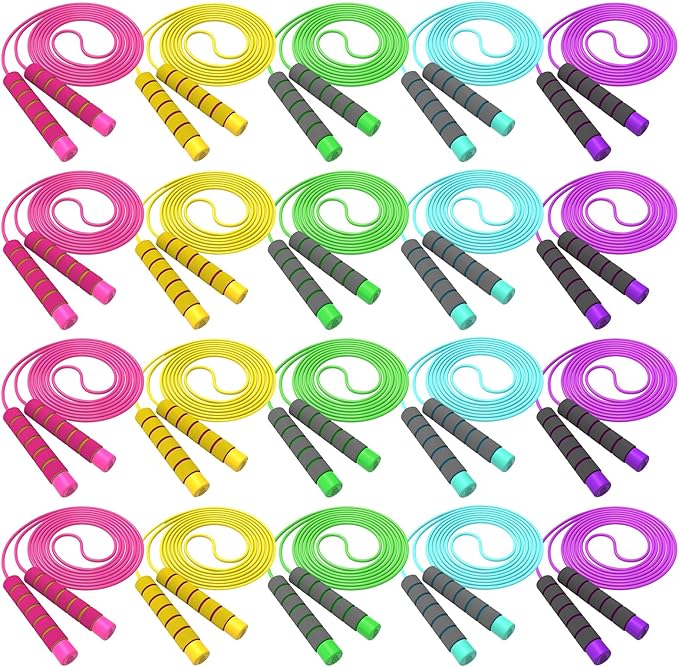 Jump Rope For Kids,Jump Rope Kids,Adjustable Soft Skipping Rope With Skin-Friendly Foam Handles For Boys,Girls,Women, Men,Exercise Activity,Outdoor Fitness