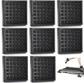 8 Pack Heavy Duty Exercise Equipment Mat, 4 x 4 x 0.8 Inch Non Slip Noise Reduction Mat for Treadmill, Treadmill Mat Pad for Rubber Hardwood Floors Carpet Protection Home Gym