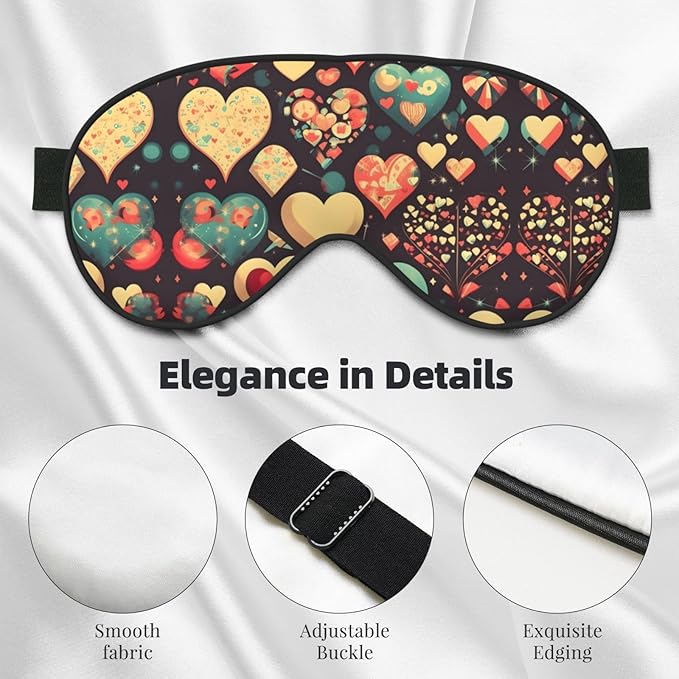 Heart Crush Flower Head-Mounted Double-Sided Light-Blocking Sleeping Eye mask to Protect Eyes and Relieve Eye Fatigue