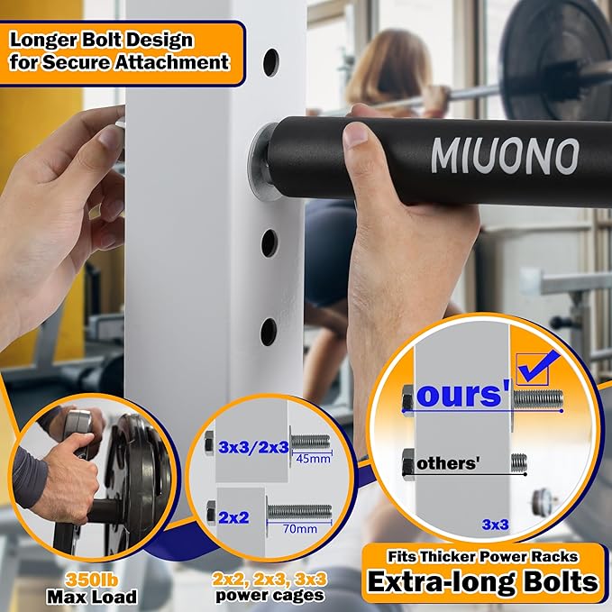 Weight Plate Holder, Power Rack Attachments for Olympic 2-Inch Weight Plate Storage, Fits 2x2, 2x3, 3x3 Power Cages with 1" or 5/8" Holes