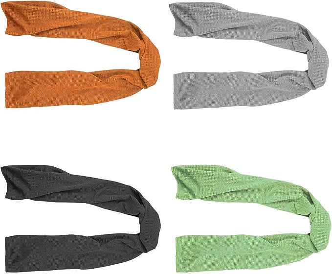 4 Packs Cooling Towel (40"x 12"), Ice Towel, Microfiber Towel, Soft Breathable Chilly Towel Stay Cool for Yoga, Sport, Gym, Workout, Camping, Fitness, Running, Workout & More Activities (Multicolor)