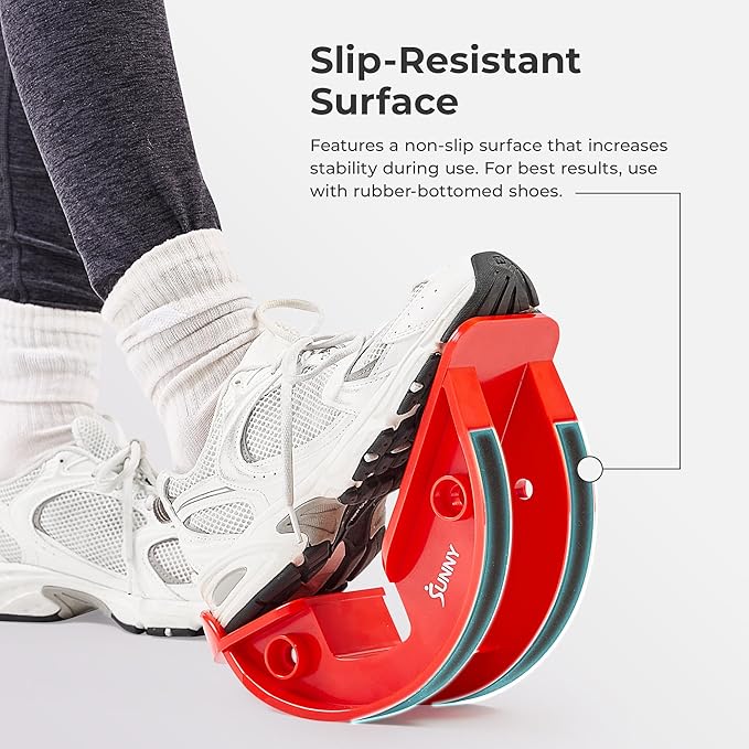Sunny Health & Fitness Calf Stretcher and Foot Rocker for Plantar Tight Calves Relief Hamstring Ankle Strengthener Facetious Sling Stretch Fighter Stretching Device Mobility