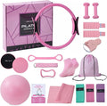 Home Pilates Kit Pilates Equipment Set, Better Yoga Pilates Essentials Kit for Women with 14.5" Pilates Ring, Ball, Resistance Bands, Ankle Weights, Dumbbells, Sliders, Stretch Band, Yoga Strap Socks