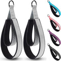 2PCS Comfortable Enhanced Thickness Pilates Double Loop Strap - D-Ring Strap for Home Gym & Yoga Workout Accessories