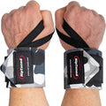 Rip Toned Wrist Wraps for Weightlifting – USPA & USAPL Approved 18" Wrist Straps for Powerlifting – Adjustable, Durable Gym Wraps with Thumb Loop – Quality Support for Men & Women – Gray Camo Flex