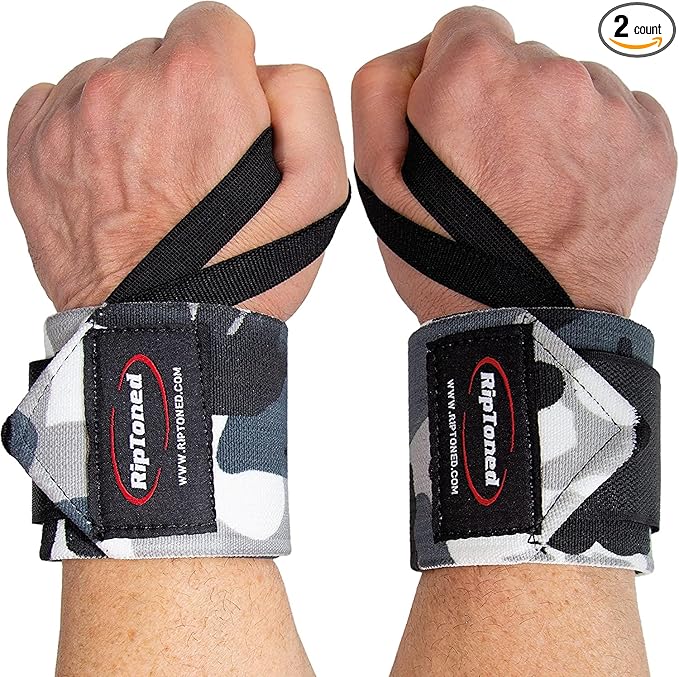 Rip Toned Wrist Wraps for Weightlifting – USPA & USAPL Approved 18" Wrist Straps for Powerlifting – Adjustable, Durable Gym Wraps with Thumb Loop – Quality Support for Men & Women