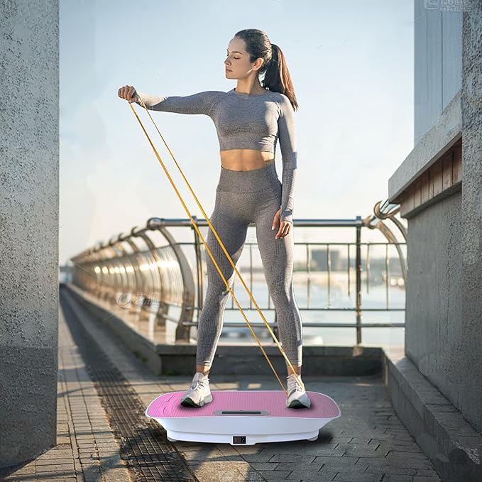 Full Body Vibration Platform Crazy Fitness Massage 10-Frequency Weight Loss & Fat Burner Shaking Machine for Unisex