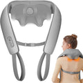 Neck and Shoulder Massager with Heat, Cordless Back and Neck Massager, Upgraded Graphene Heating, 4D Shiatsu Deep Kneading Massage for Shoulder, Back Pain Relief, Gifts for Dad Mom Friend (Gray)