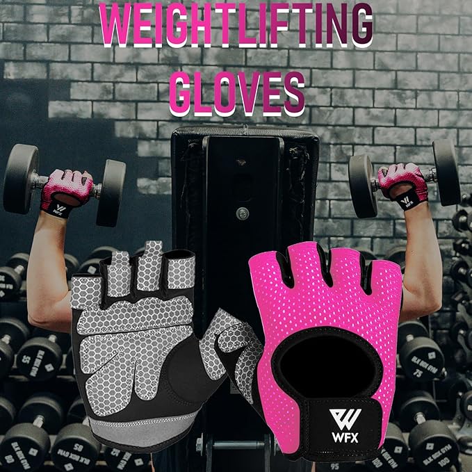 WESTWOOD FOX Weight Lifting Gloves for Men Women Gym Gloves with Wrist Wrap Support for Workout Training Exercise Fitness Hanging, Pull ups for Dumbbell, Cycling