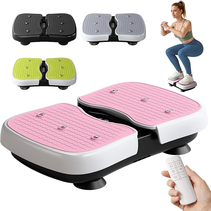 Mini Vibration Plate Machine, Leg Waist Workout Vibrating Plate Portable Quiet Percussion Massager for Legs, Waist, Back, Neck Vibration Massager,Buttocks Muscle Stiffness Relief