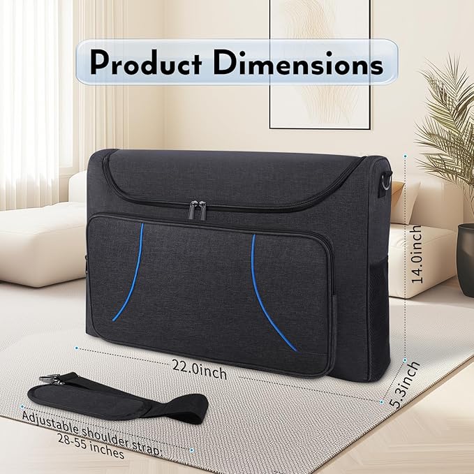 Carry Case Compatible with AXV/SoftGym Vibration Plate Fitness Platform Portable Vibration Plate Exercise Machine Storage Bag Cover,Large Capacity Carry Bag with Pockets,Case Only