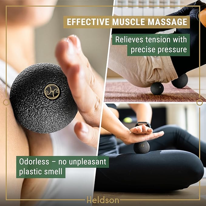 HELDSON® EPP Fascia Massage Balls Set [6cm & 8cm] – Trigger Point Massage Ball for Back, Feet & Neck – Deep Tissue Muscle Release & Myofascial Therapy – Lightweight & Firm