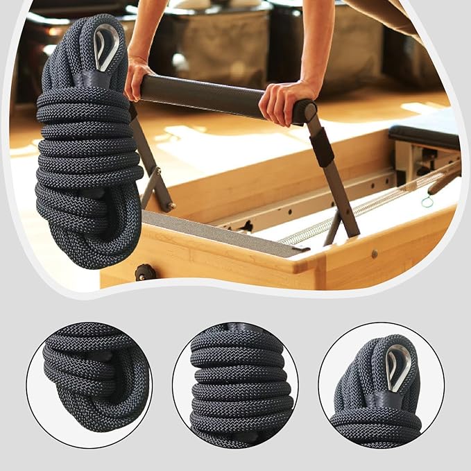 Yiju Pilates Reformer Pull Rope Part 260cm Length Attachment Hardware Band for Yoga Pilates Core Bed Accessories Balance Training