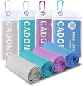 4 Pack Cooling Towel (40"x12"), Soft Breathable Chilly Towel, Ice Towel, Microfiber Towel for Yoga, Sport, Running, Workout,Gym, Camping, Fitness, Workout & More Activities(Multicolor)