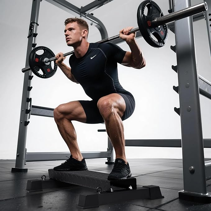 Steel Calf Raise Block – Heavy Duty Calf Stretch Platform for Seated & Standing Calf Raises, Calf Extension, Dumbbell Calf Raise & Leg Strength Training Equipment for Home Gym