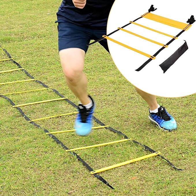 Agility Ladder - Football Speed Training Equipment with Instant Set-Up Design, Durable Ladder with Storage Bag Included, Perfect Exerciser for Sports Tennis Hockey Badminton Soccer Basketball Drills