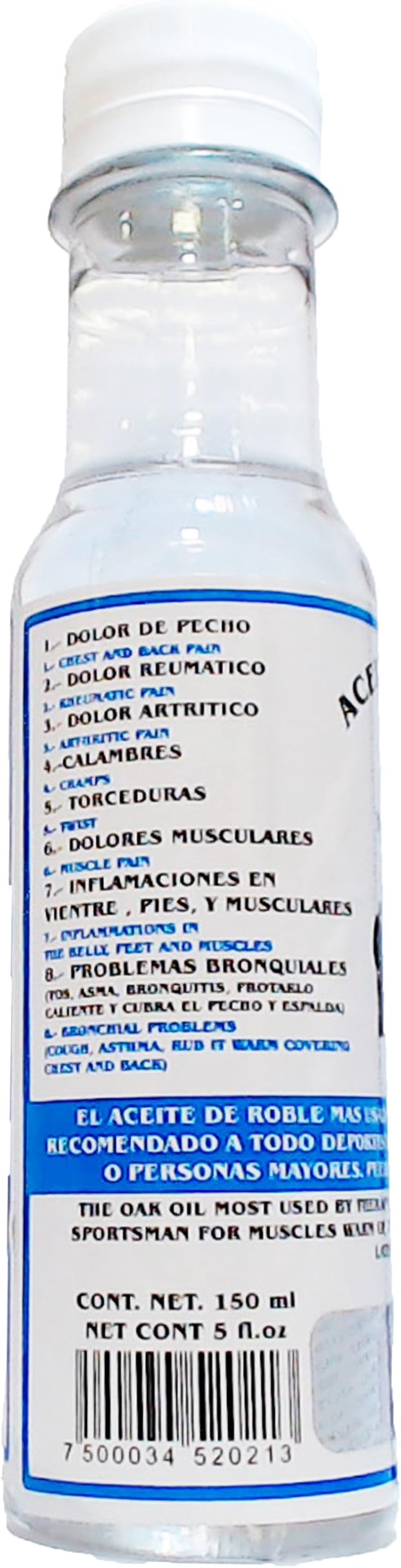 Oak Bark Oil for Cramps Arthritic pain/ Aceite del Roble para torceduras