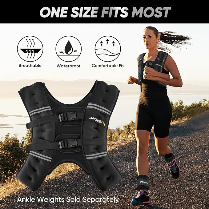 APEXUP Weighted Vest Men Women, Weight Vest for Women Workout Equipment for Strength Training Running