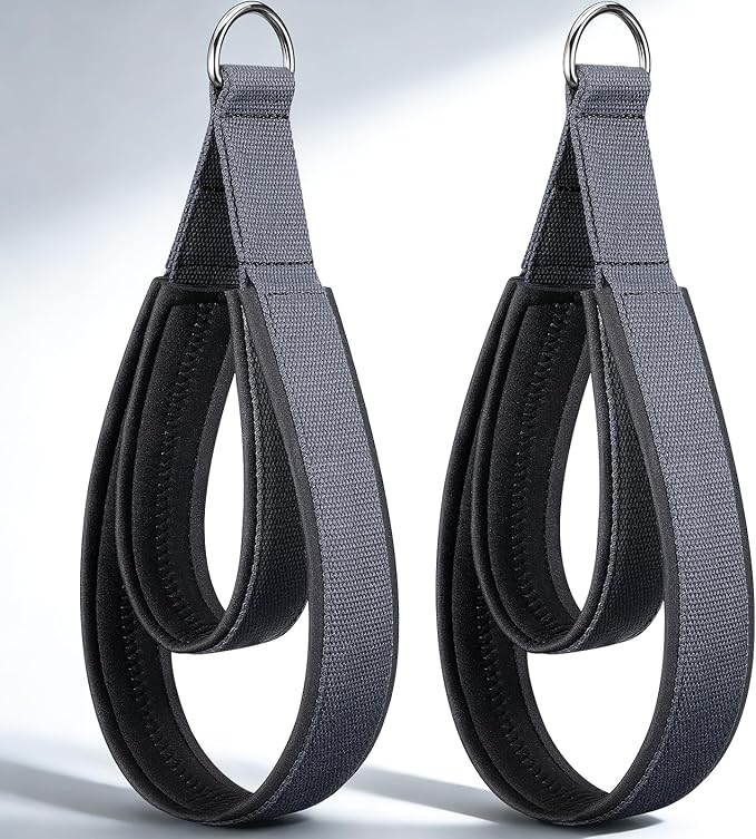 TOBWOLF Pilates Straps - Double Loop D-Ring Straps for Reformer, Padded, Home Gym Workout