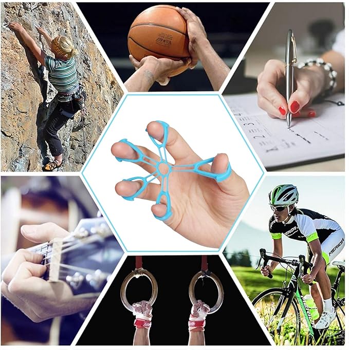 Fanwer Finger Strengthener & Finger Stretcher Hand Extensor Exerciser Set for Arthritis Carpal Tunnel Exercise to Improve Grips Performance for Elderly (3 Levels)