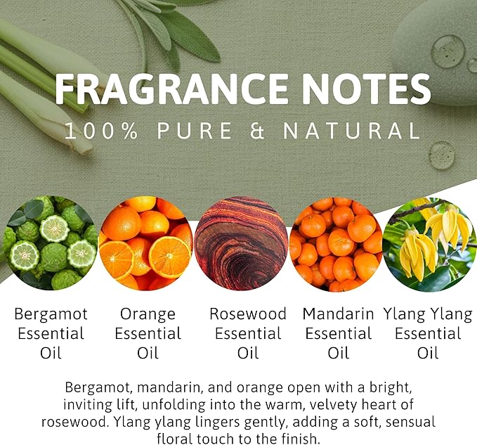 Best of Nature Ylang Ylang Citrus Body Oil Blend - Non-Greasy Aromatherapy Massage Oil for Body, Skin & Face, Crafted with Pure Essential Oils, (8 fl oz)
