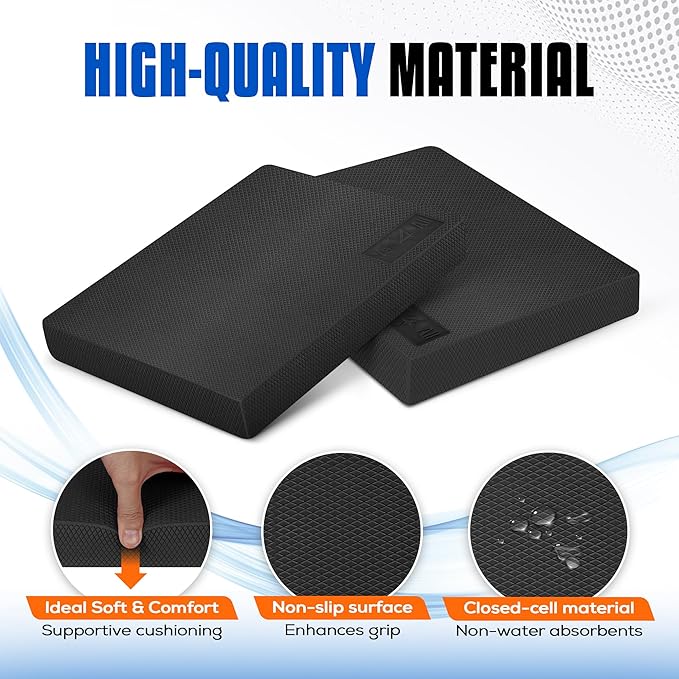 Yes4All Balance Pad, Nonslip TPE Foam Balance Pad with Upgraded Sizes - L, XL, XXL Balance Mat for Fitness, Yoga & Stability Training - Multicolor Options