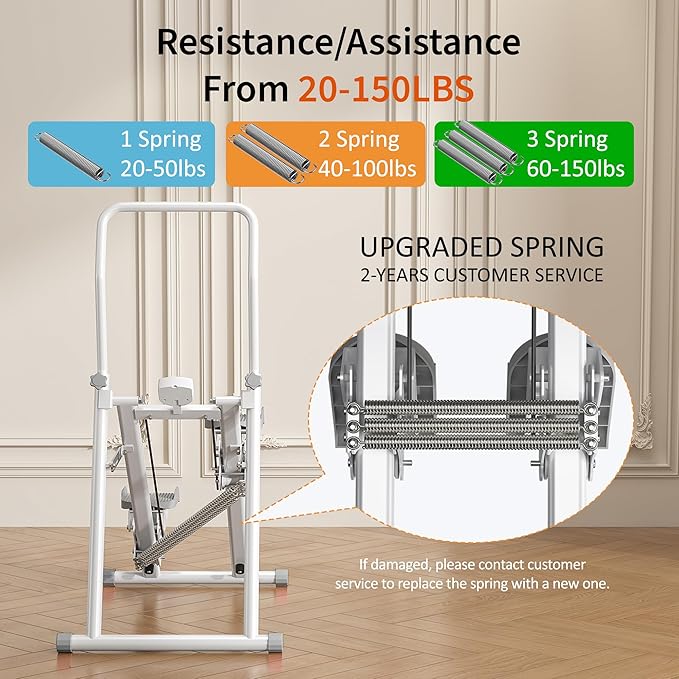MOMODA Stair Stepper Resistance Adjustable Folding Vertical Climber Machine for Home Gym Full-Body Workout