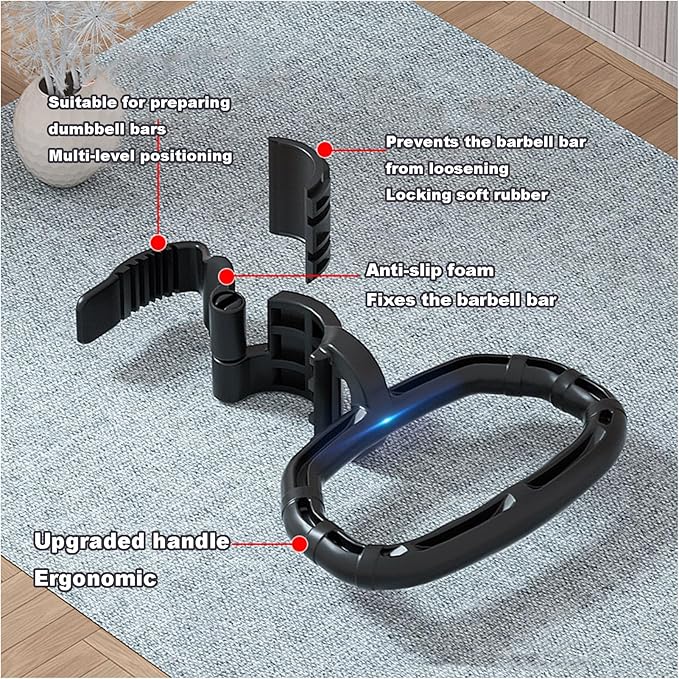 Kettlebell Handle Attachment, Adjustable Fitness Tool, 19x21cm, Converts Dumbbells Into Kettlebells, Home Gym Exercise Equipment, Strength Training Accessory, For Weightlifting Workouts