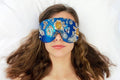 Opulence Weighted Yoga Eye Mask – Handmade Relaxation Pillow for Meditation & Savasana – Lavender Scented or Unscented, Flaxseed Filled, Satin & Velvet with Adjustable Strap