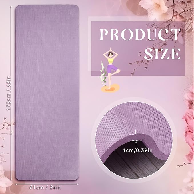 Timgle 6 Pcs 10mm Thick Yoga Mat Bulk, 68 x 24 Inches, Anti-slip Tear-resistant Exercise Mat Adult Kids Gym Mats for Fitness, Stretching, Workout and Studio, Outdoor Yoga, Pilates