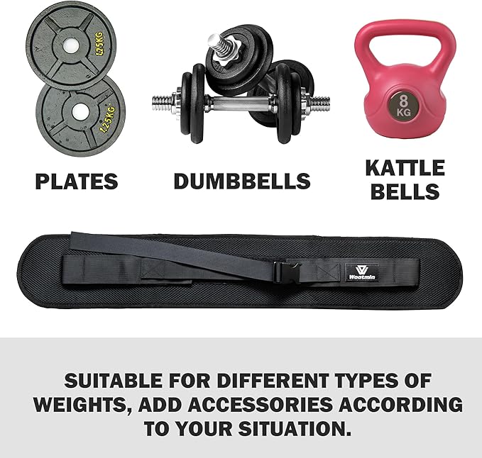 Hip Thrust Belt, Fully Upgraded Hip Thrust Belt for Dumbbells, More Comfortable Hip Thrust Belt, Home Gym Hip Thrust Belt with Wider and Longer Anti-Slip Pads.