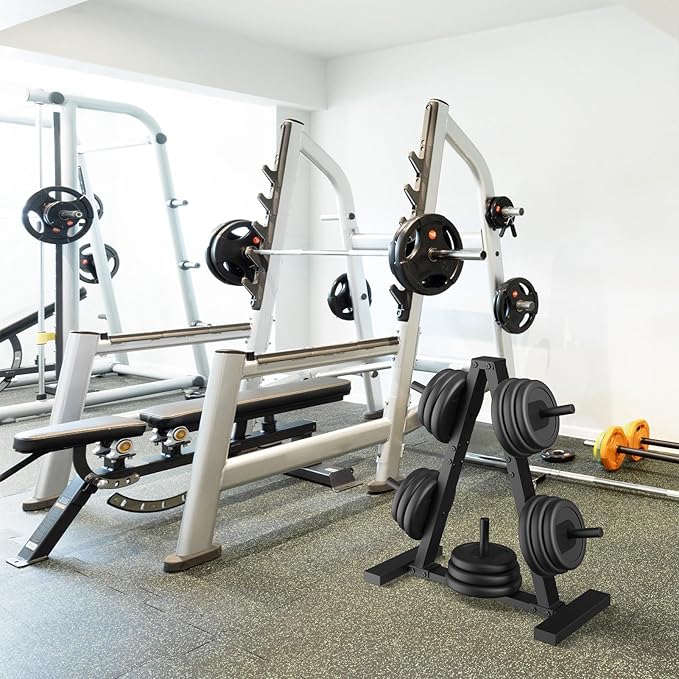 Weight Plate Rack, Weight Tree, Home Gym Storage Stand, Holds 300 lbs