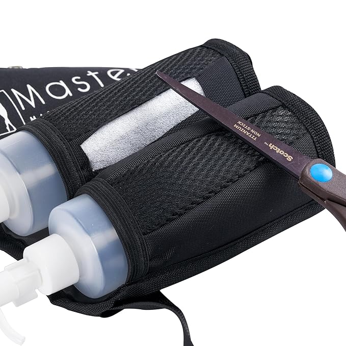 Master Massage Double Bottle Massage Oil & Lotion Holster Bag-Adjustable Dual Kit–Two 8 Oz Refillable Pump Dispenser